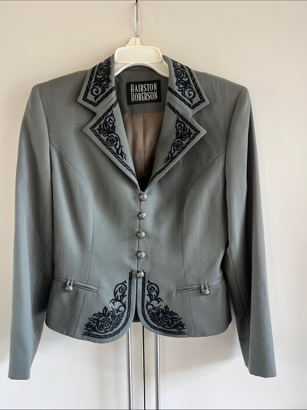 Vintage Hairston Roberson Wool Embroidered Blazer